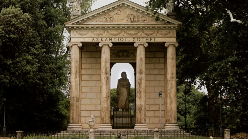 Temple of Aesculapius in Villa Borghese Rome