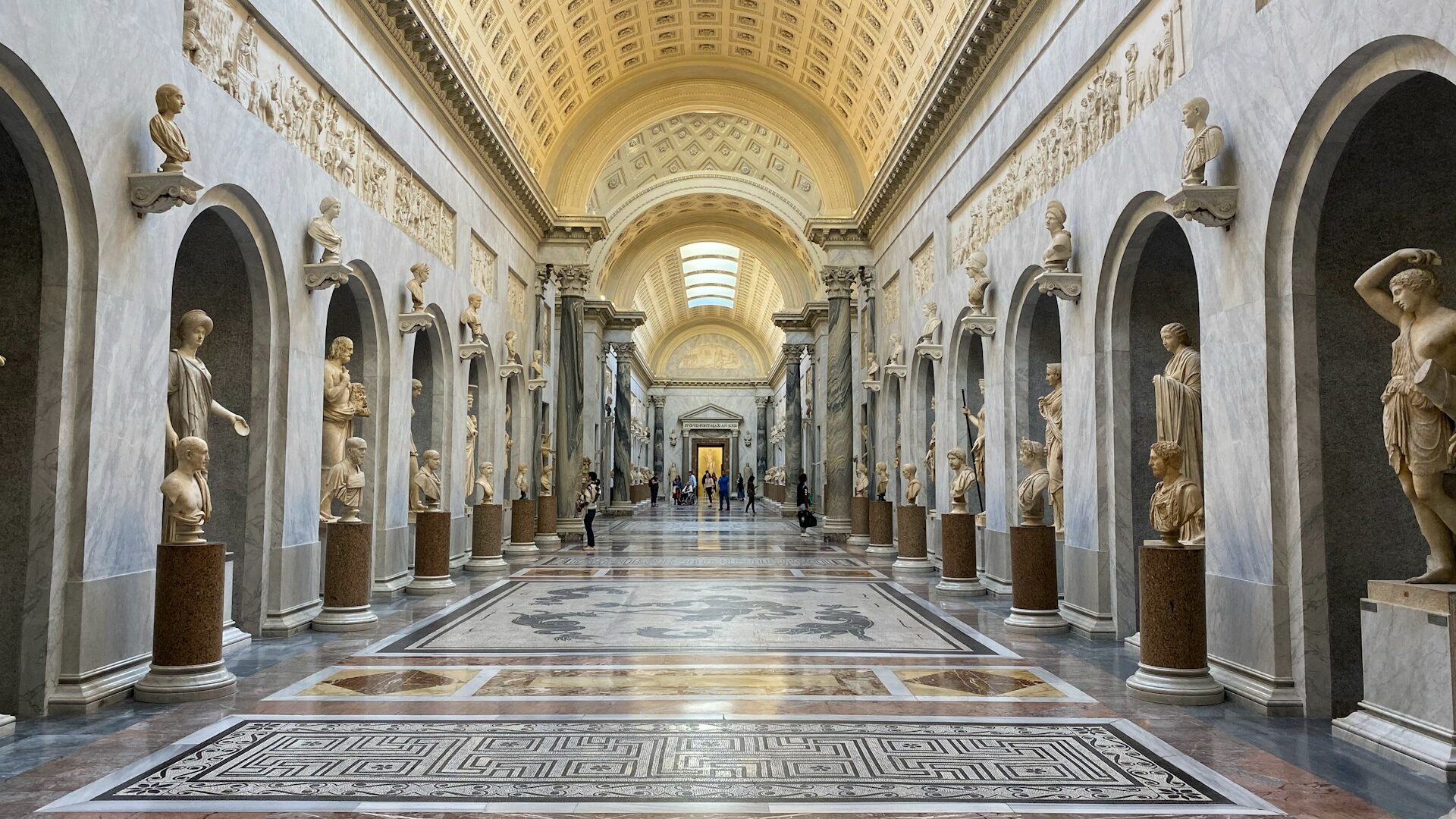 Corridor at the Vatican Museum in Rome Italy