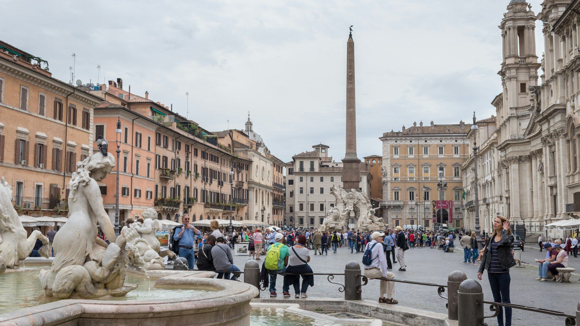 Obelisk of Domitian on top of the Fountain of the Four Rivers