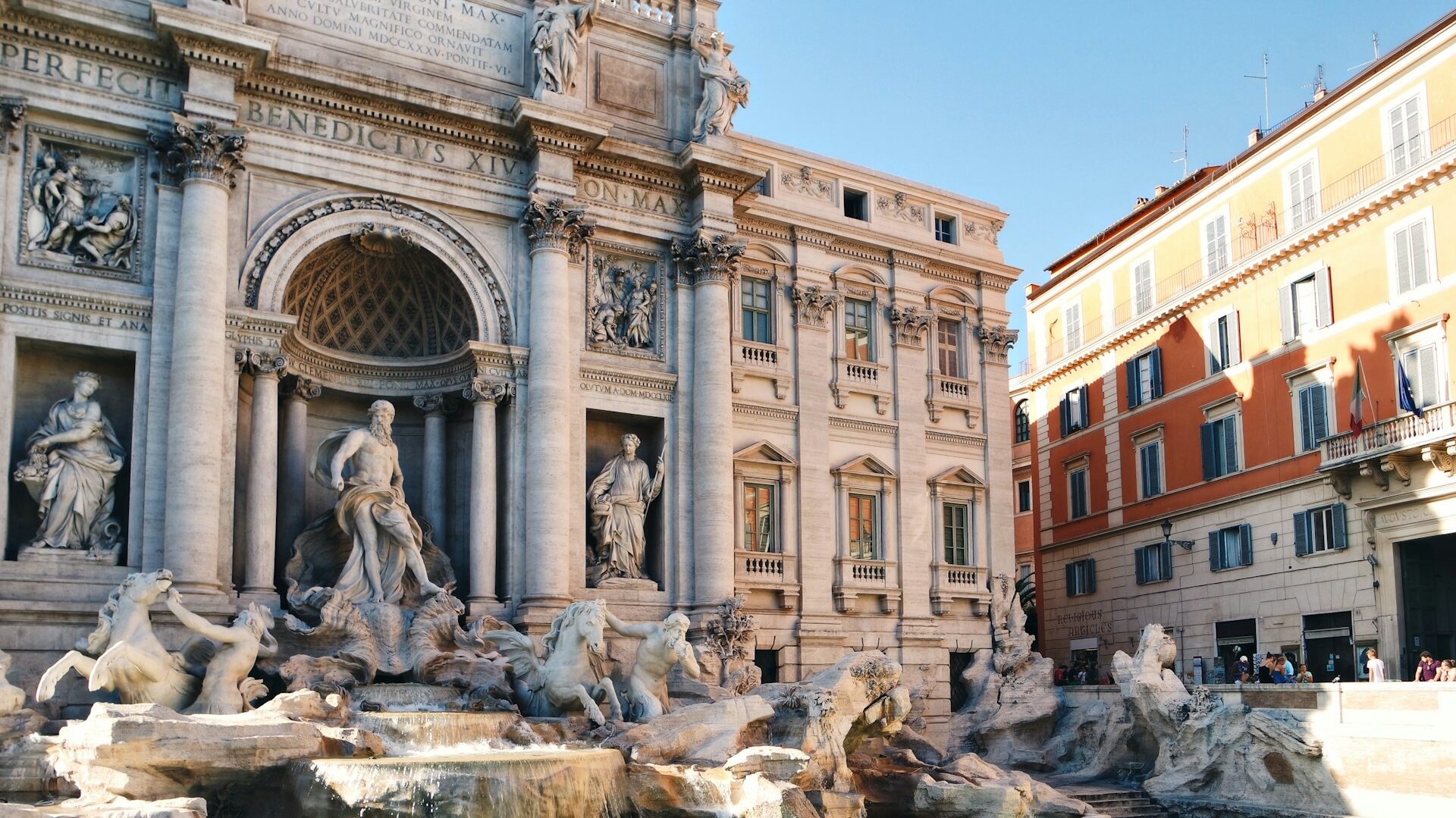 Statues of Fontana di Trevi in Rome